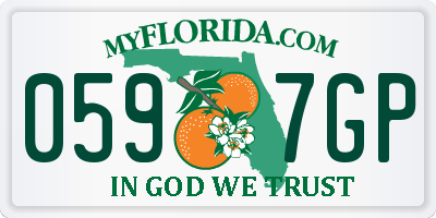 FL license plate 0597GP