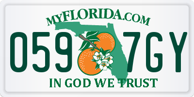 FL license plate 0597GY