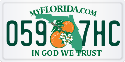 FL license plate 0597HC