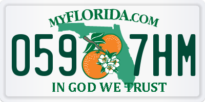 FL license plate 0597HM