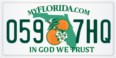 FL license plate 0597HQ