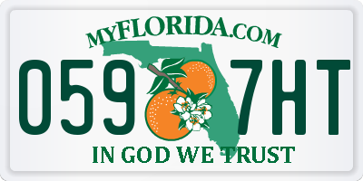FL license plate 0597HT