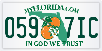 FL license plate 0597IC