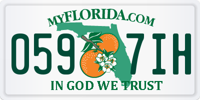 FL license plate 0597IH