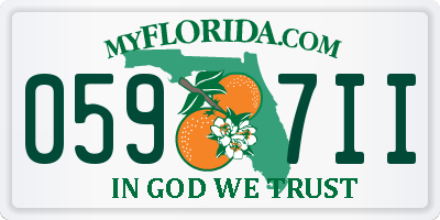 FL license plate 0597II