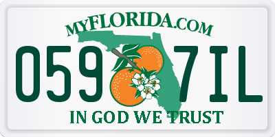 FL license plate 0597IL