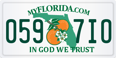 FL license plate 0597IO