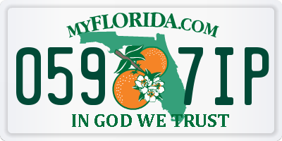 FL license plate 0597IP