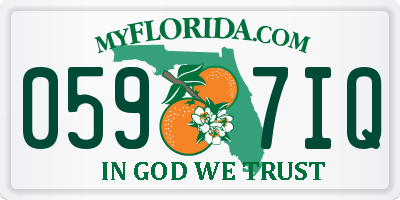 FL license plate 0597IQ