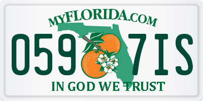 FL license plate 0597IS