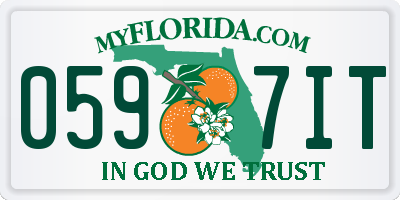 FL license plate 0597IT