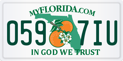 FL license plate 0597IU