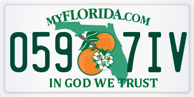 FL license plate 0597IV