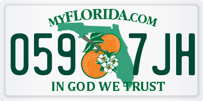 FL license plate 0597JH