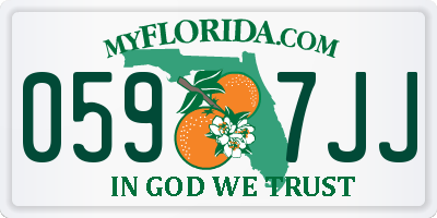 FL license plate 0597JJ