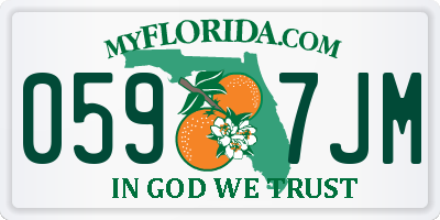 FL license plate 0597JM