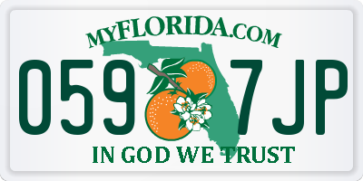 FL license plate 0597JP