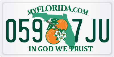 FL license plate 0597JU