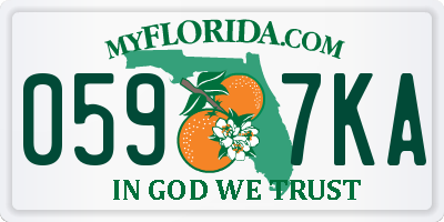 FL license plate 0597KA
