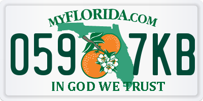 FL license plate 0597KB