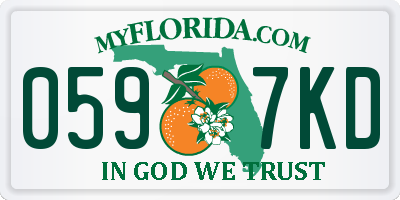 FL license plate 0597KD