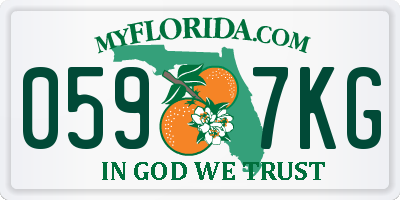 FL license plate 0597KG