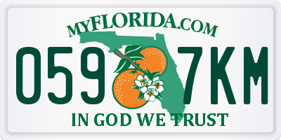 FL license plate 0597KM