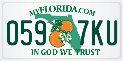 FL license plate 0597KU