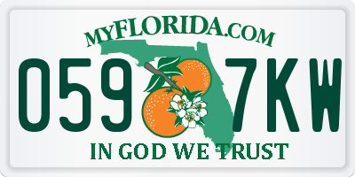 FL license plate 0597KW