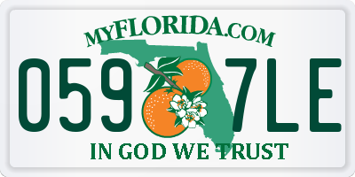 FL license plate 0597LE