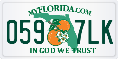 FL license plate 0597LK