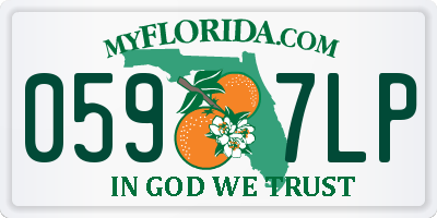 FL license plate 0597LP
