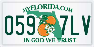 FL license plate 0597LV
