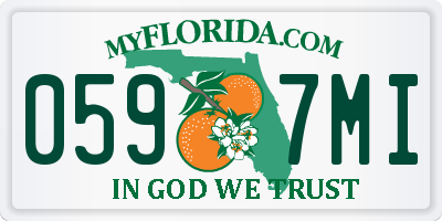 FL license plate 0597MI