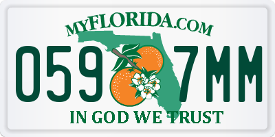 FL license plate 0597MM