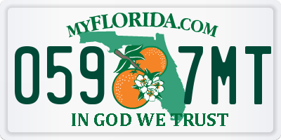 FL license plate 0597MT