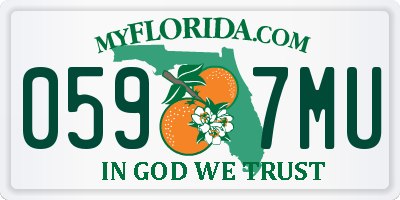 FL license plate 0597MU