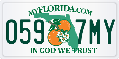 FL license plate 0597MY