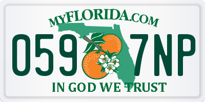 FL license plate 0597NP