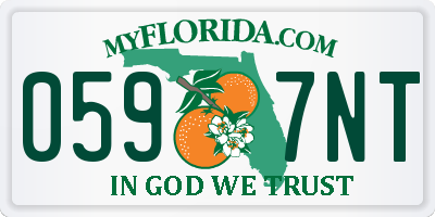 FL license plate 0597NT