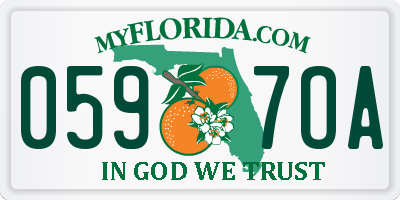 FL license plate 0597OA