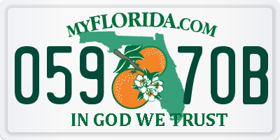 FL license plate 0597OB
