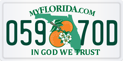 FL license plate 0597OD