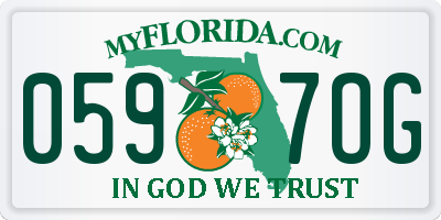 FL license plate 0597OG