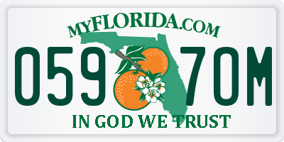 FL license plate 0597OM