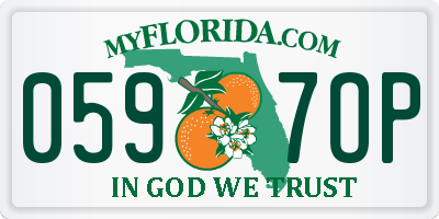 FL license plate 0597OP