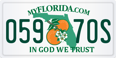 FL license plate 0597OS