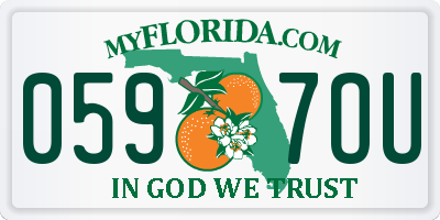 FL license plate 0597OU