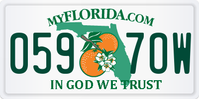 FL license plate 0597OW