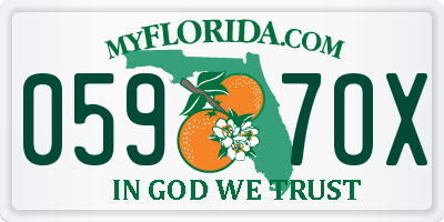FL license plate 0597OX